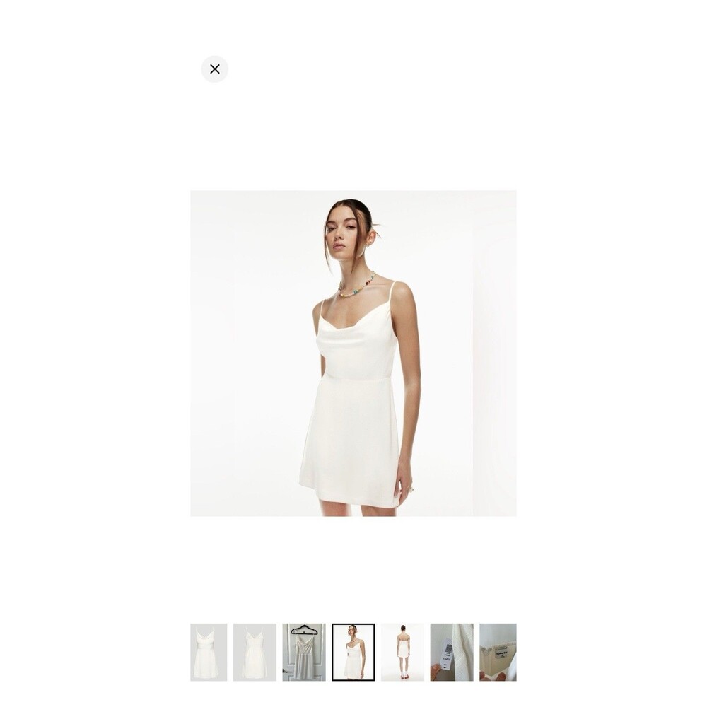 Aritzia Sunday Best Spencer Mini White Dress Sz S MSRP: $98
